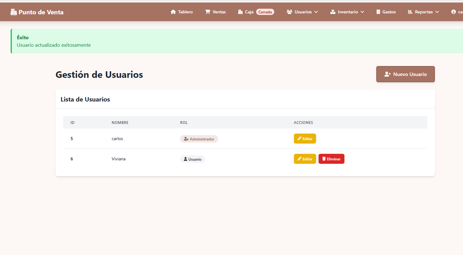 Gestión de Usuarios