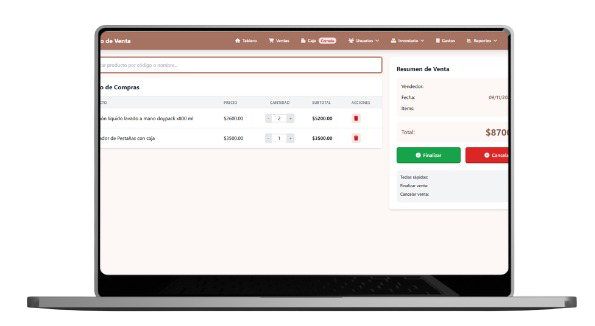 Mi Punto Interface on Tablet